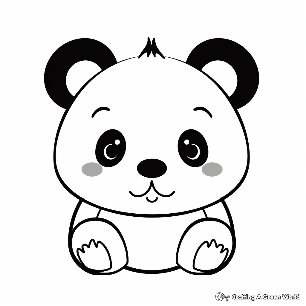 Panda Bear Face: An Adorable Creature Coloring Pages 2