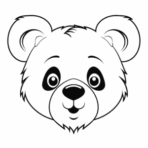 Panda Bear Face: An Adorable Creature Coloring Pages 3