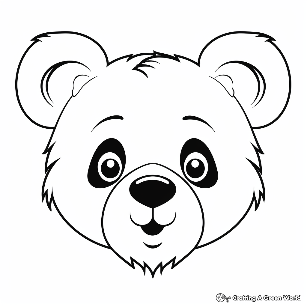 Panda Bear Face: An Adorable Creature Coloring Pages 3