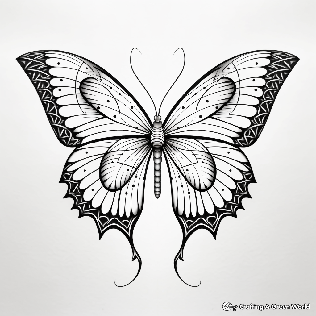 Paper Kite Butterfly: Mandala Coloring Pages 3