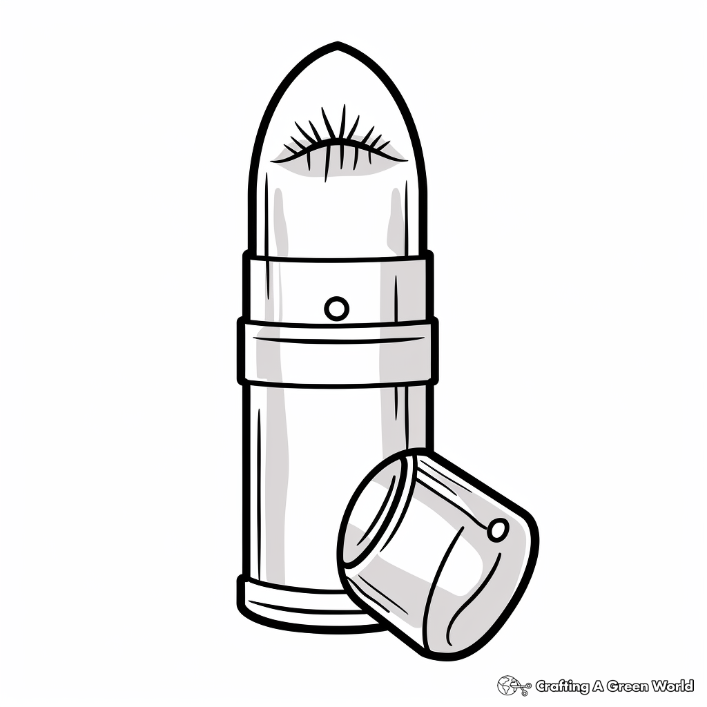 Pastel Lipstick Coloring Pages for Children 1
