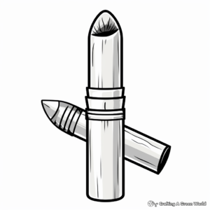 Pastel Lipstick Coloring Pages for Children 4