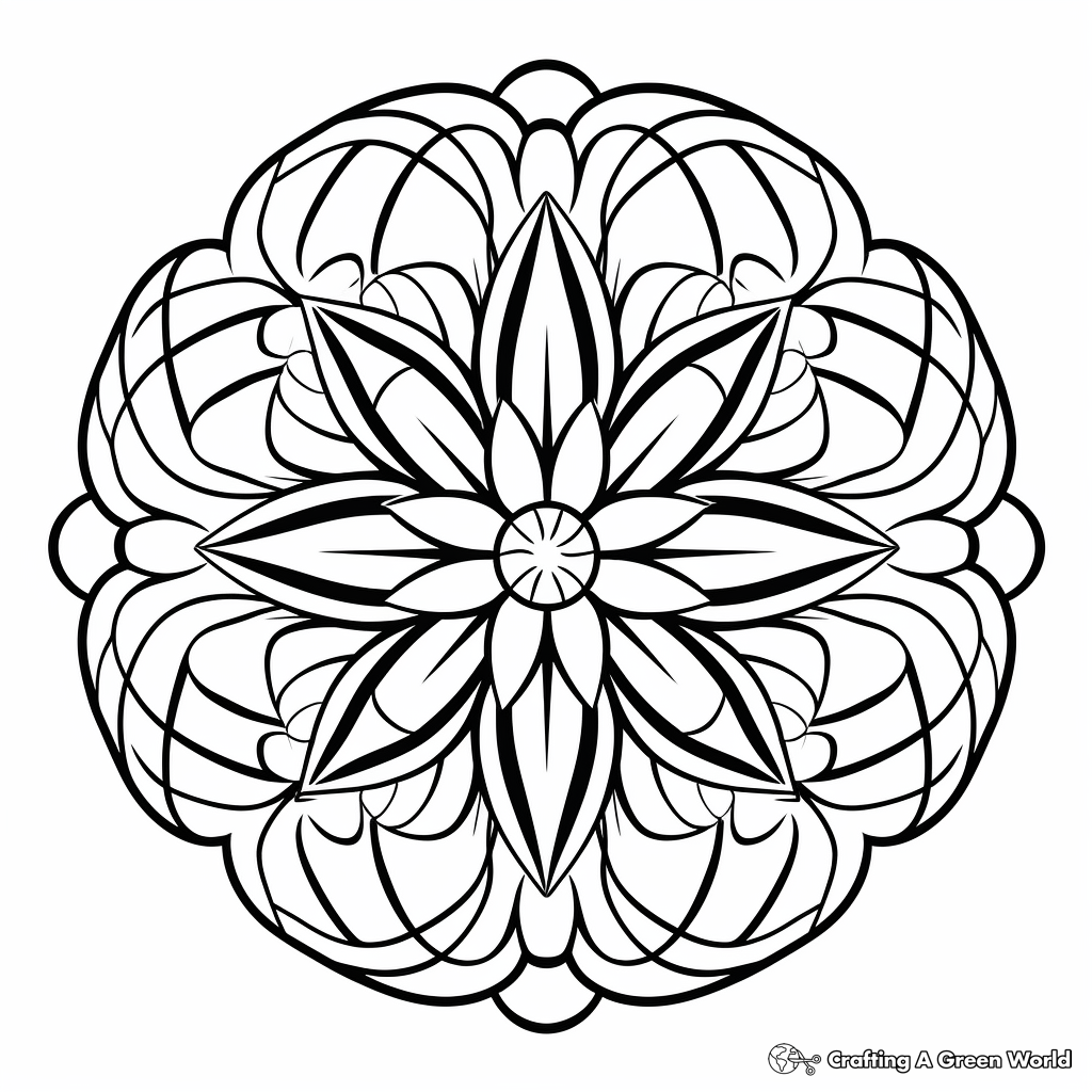 Pattern-filled Mandalas Symmetrical Coloring Pages 1