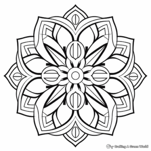 Pattern-filled Mandalas Symmetrical Coloring Pages 2