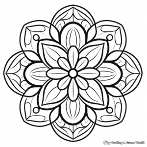 Pattern-filled Mandalas Symmetrical Coloring Pages 4