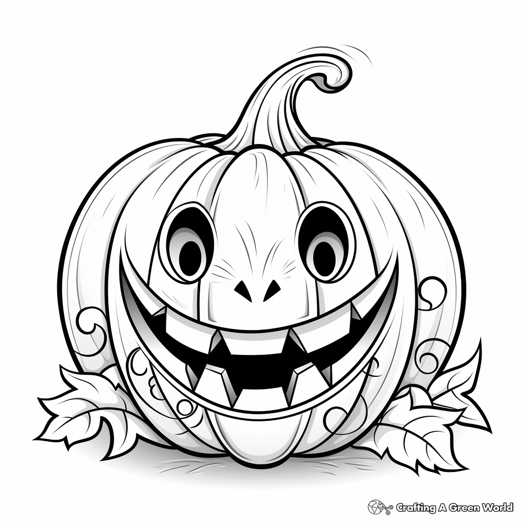 Patterned Pumpkin Coloring Pages 2