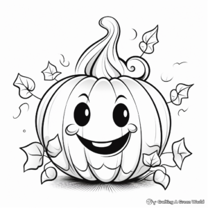 Patterned Pumpkin Coloring Pages 4