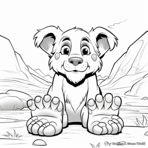 Paws of Different Animals Coloring Pages 1