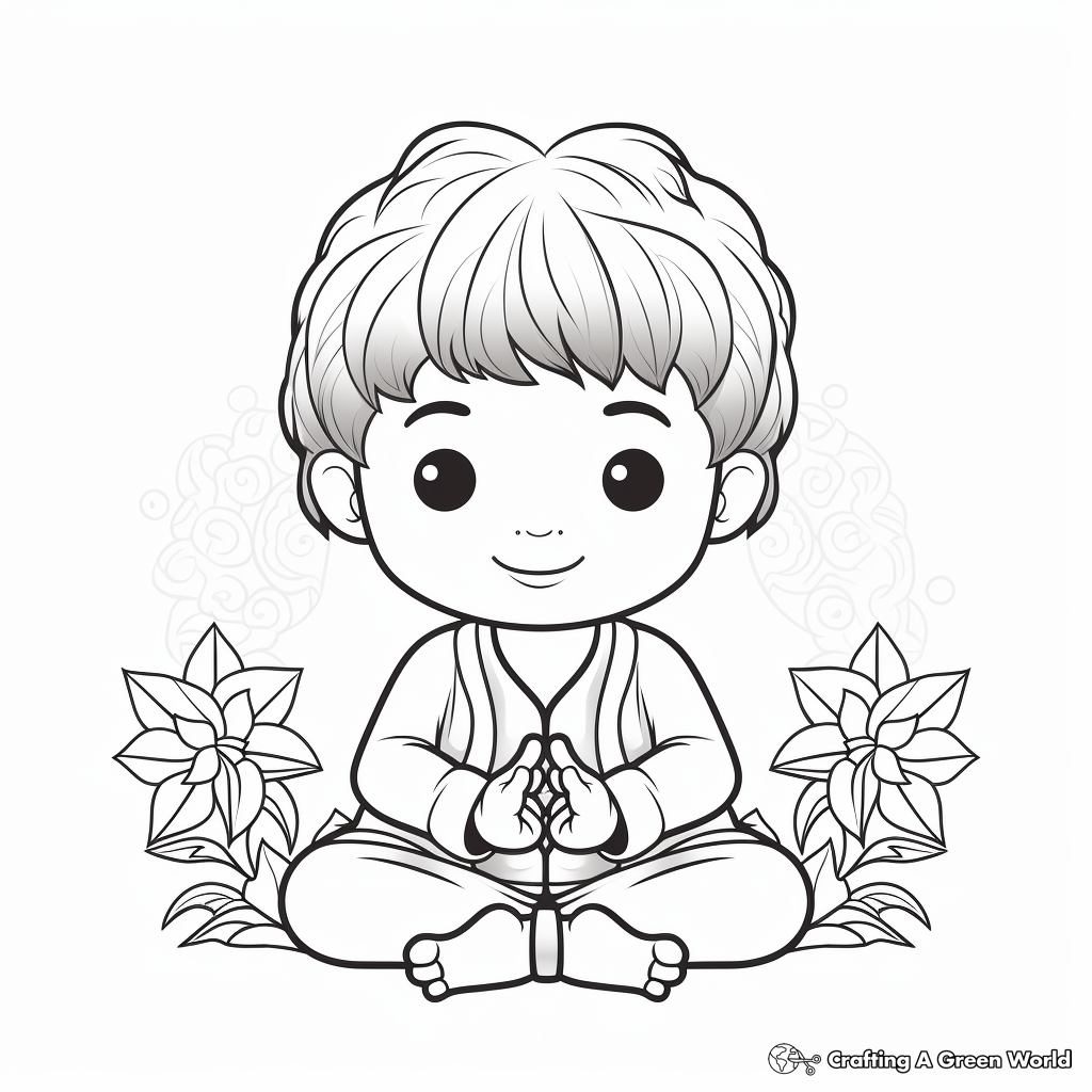 Peaceful Chakra Coloring Pages for Beginners 1