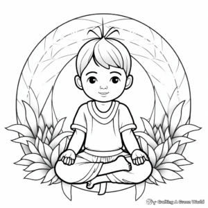 Peaceful Chakra Coloring Pages for Beginners 3