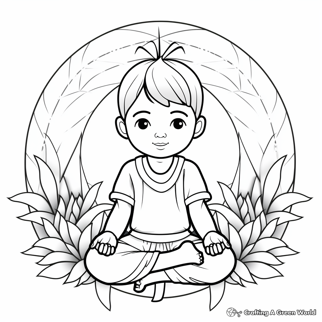 Peaceful Chakra Coloring Pages for Beginners 3