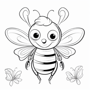Peaceful Garden Bumblebee Coloring Pages 2