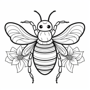 Peaceful Garden Bumblebee Coloring Pages 4