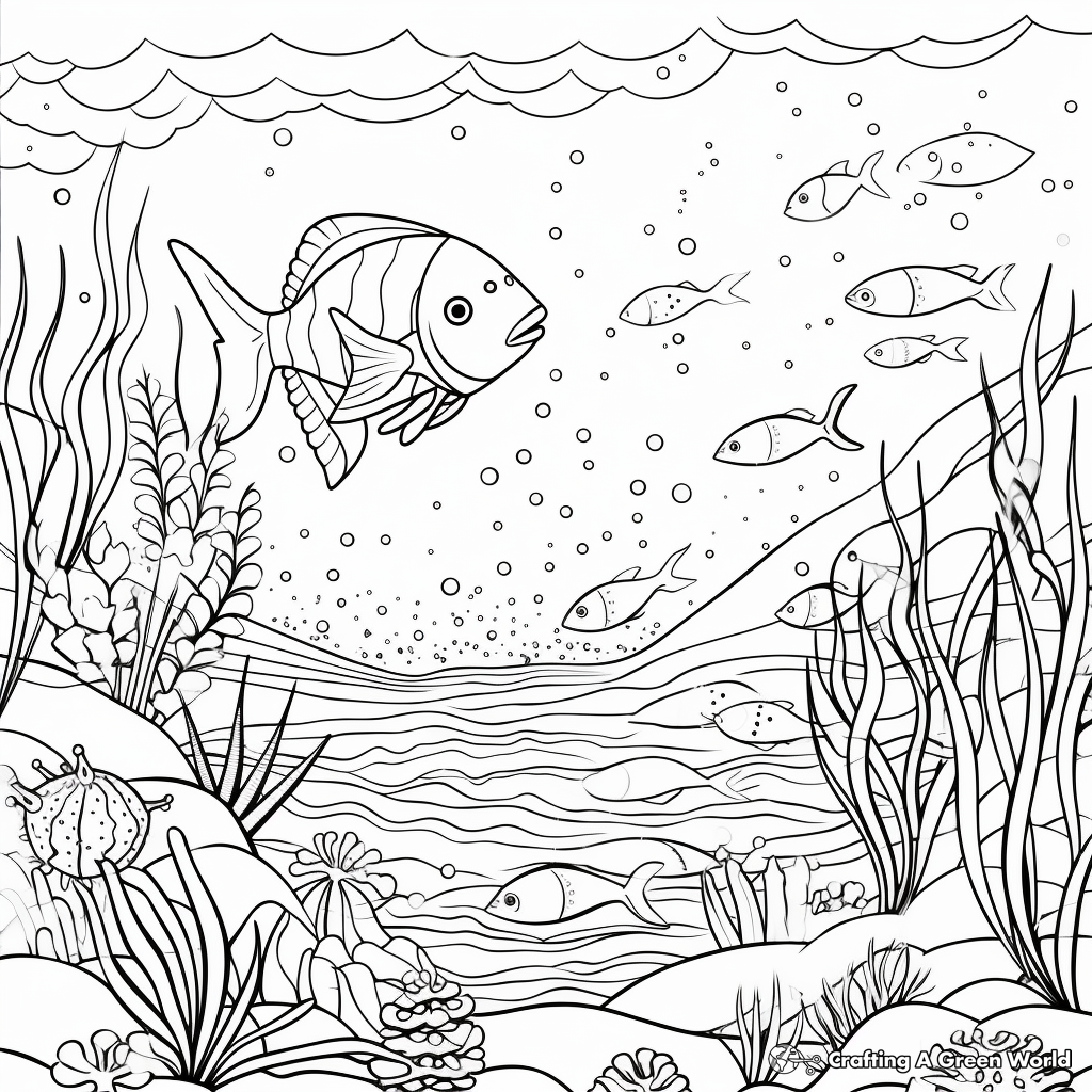 Peaceful Ocean Inspired Coloring Pages for Adults 3