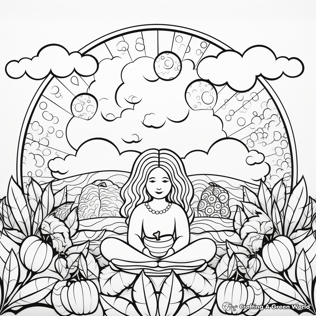 Peaceful 'Patience' Fruit of the Spirit Coloring Pages 1