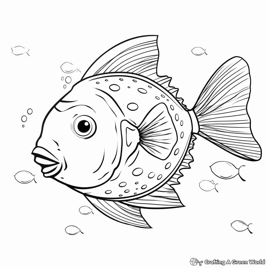 Peaceful Pumpkinseed Sunfish Coloring Pages 1