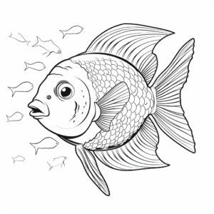 Peaceful Pumpkinseed Sunfish Coloring Pages 4