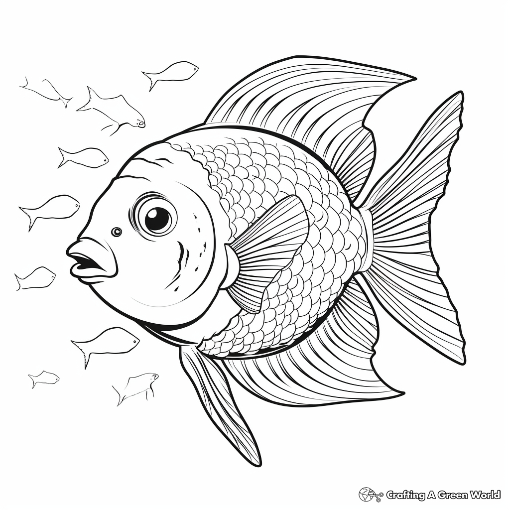 Peaceful Pumpkinseed Sunfish Coloring Pages 4