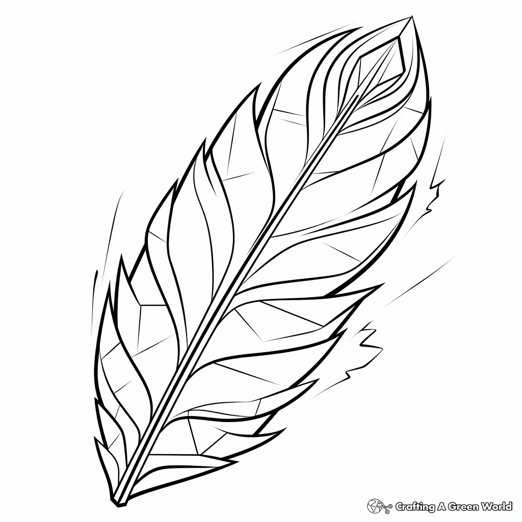 Peacock Feather and Crystals Coloring Pages 3