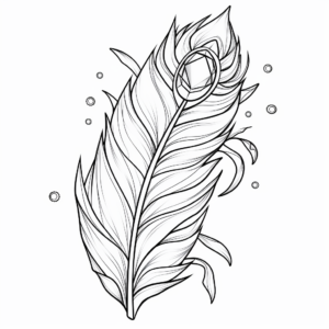 Peacock Feather and Crystals Coloring Pages 4