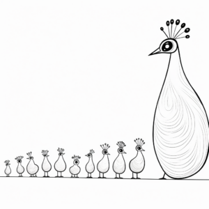 Peacock Parade Coloring Pages 1