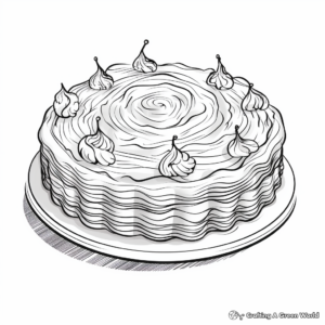 Pecan Pie Illustration Coloring Pages 2