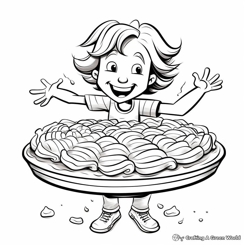 Pecan Pie Illustration Coloring Pages 3