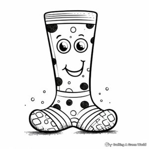 Peculiar Polka Dot Socks Coloring Pages 2