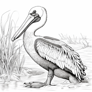 Pelican Wildlife Habitat Coloring Pages 3