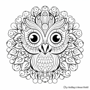 Penguin Winter Mandala Coloring Pages for Kids 2
