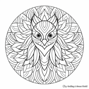 Penguin Winter Mandala Coloring Pages for Kids 3