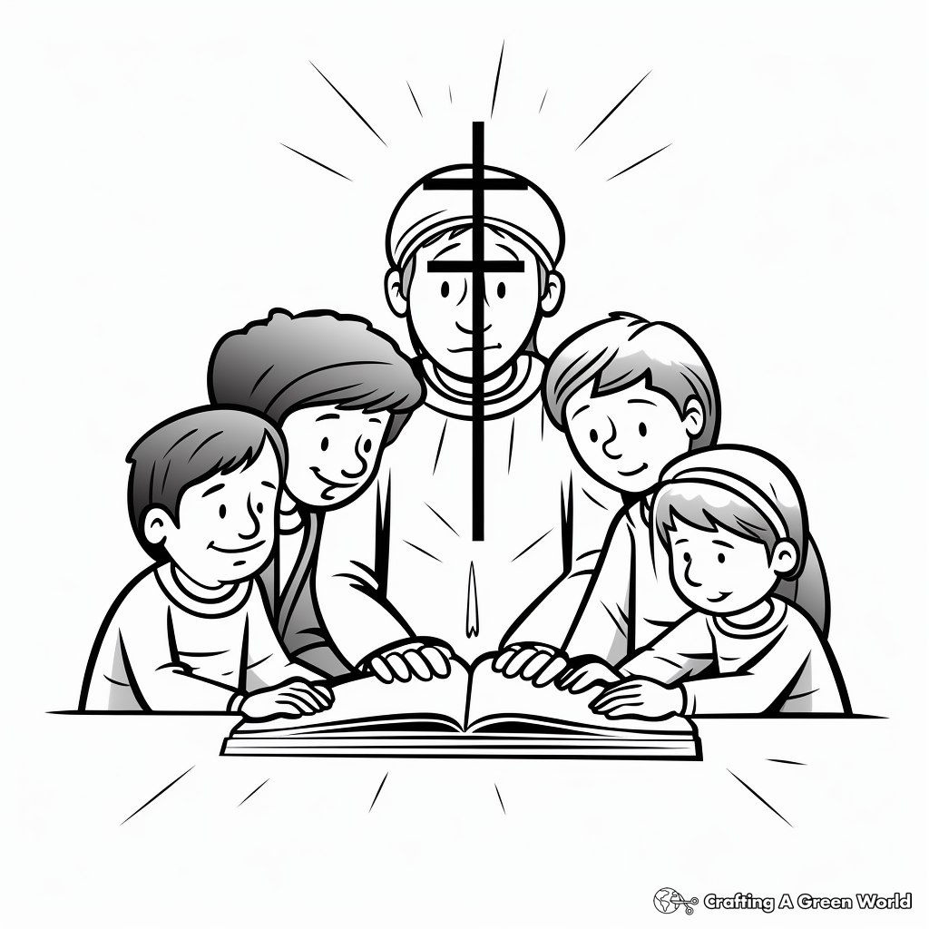 People Receiving Ash Cross Coloring Pages 3