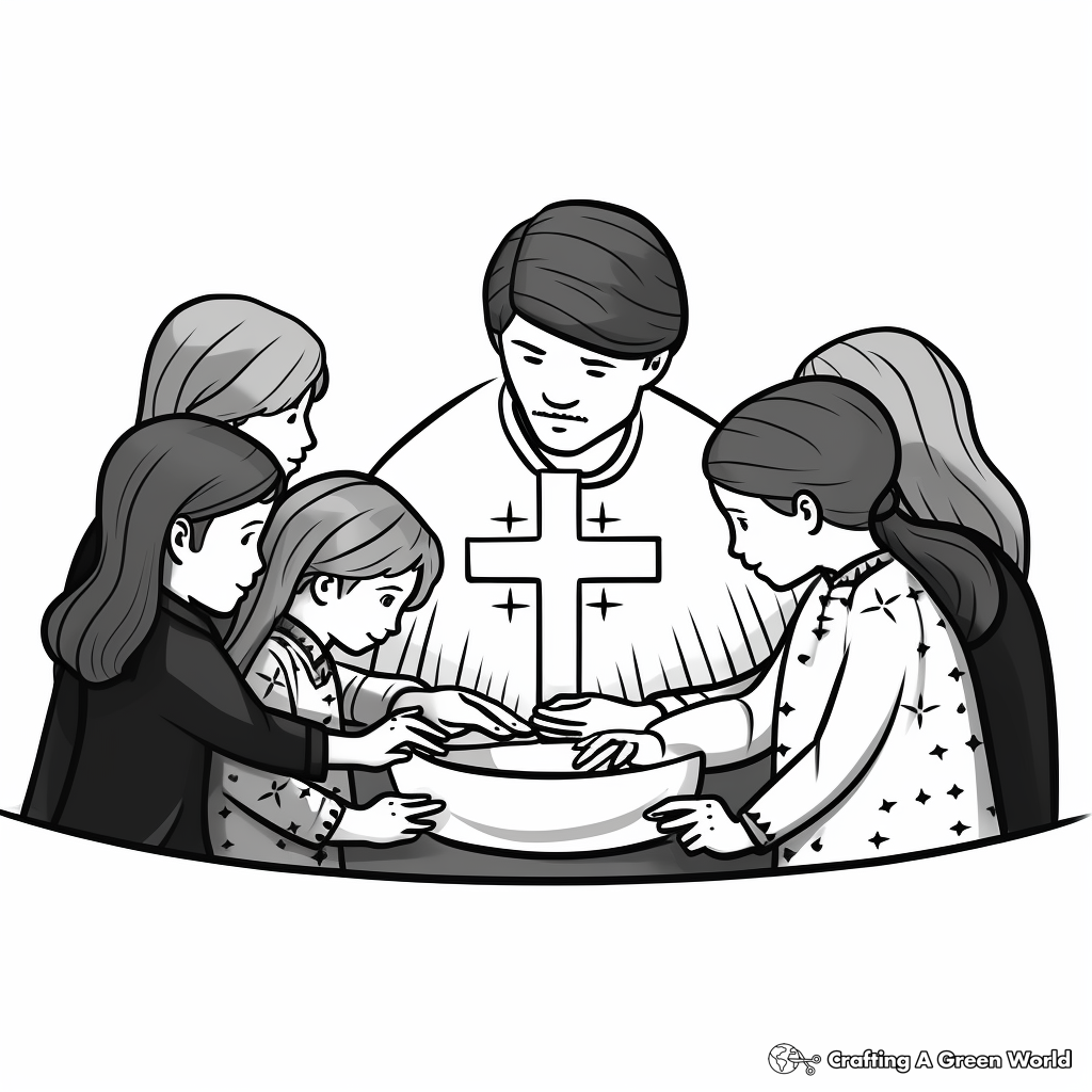 People Receiving Ash Cross Coloring Pages 4