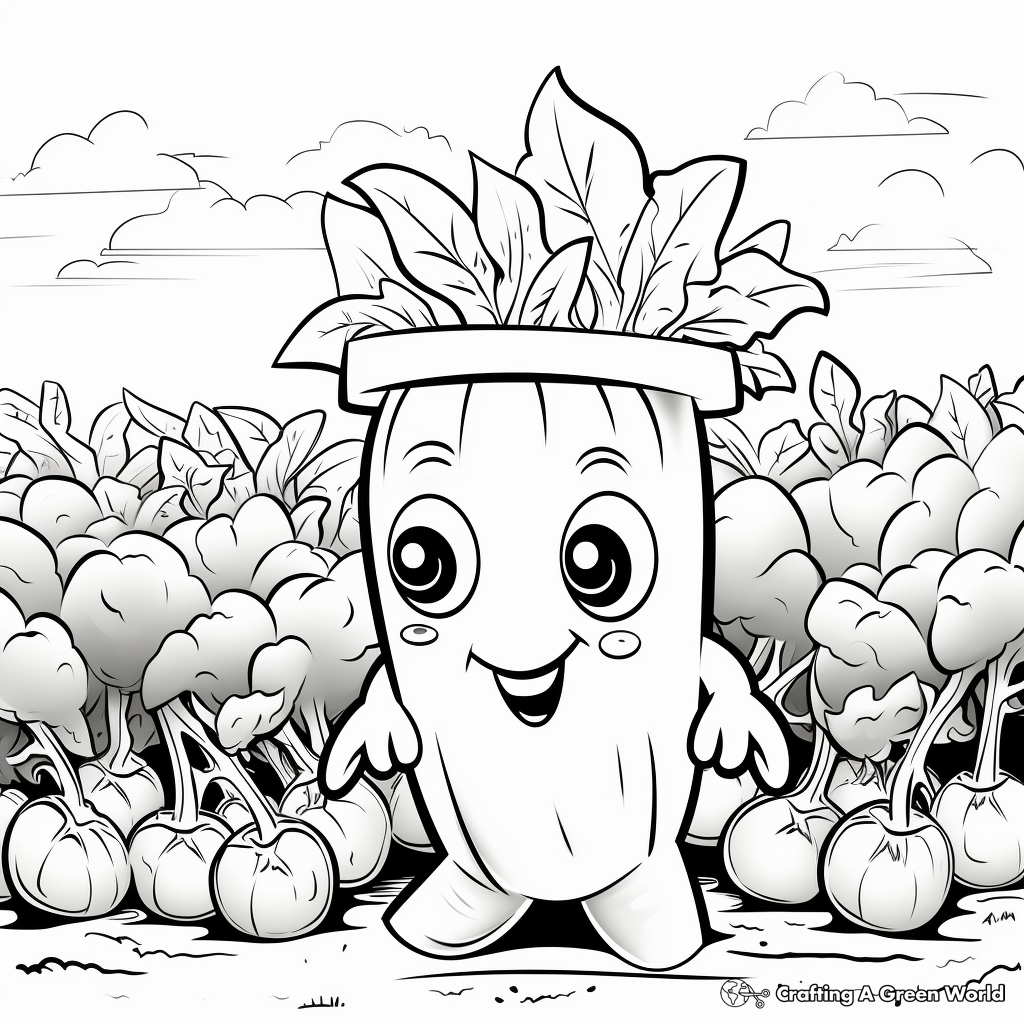 Pepper Veggie Garden Coloring Pages 1