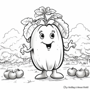 Pepper Veggie Garden Coloring Pages 2