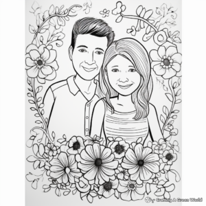 Personalized Anniversary Coloring Pages 1