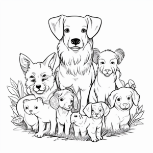 Pets Galore: Domestic Animal Coloring Pages 2