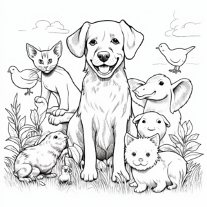 Pets Galore: Domestic Animal Coloring Pages 4