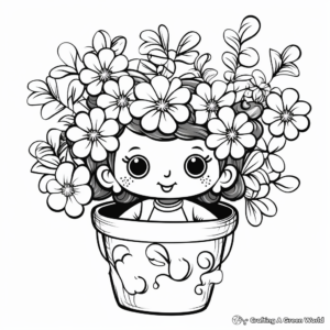 Petunias Flower Pot Coloring Pages for Garden Lovers 3