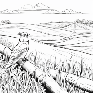 Pheasant Habitat Scene Coloring Pages for Extra Fun 3