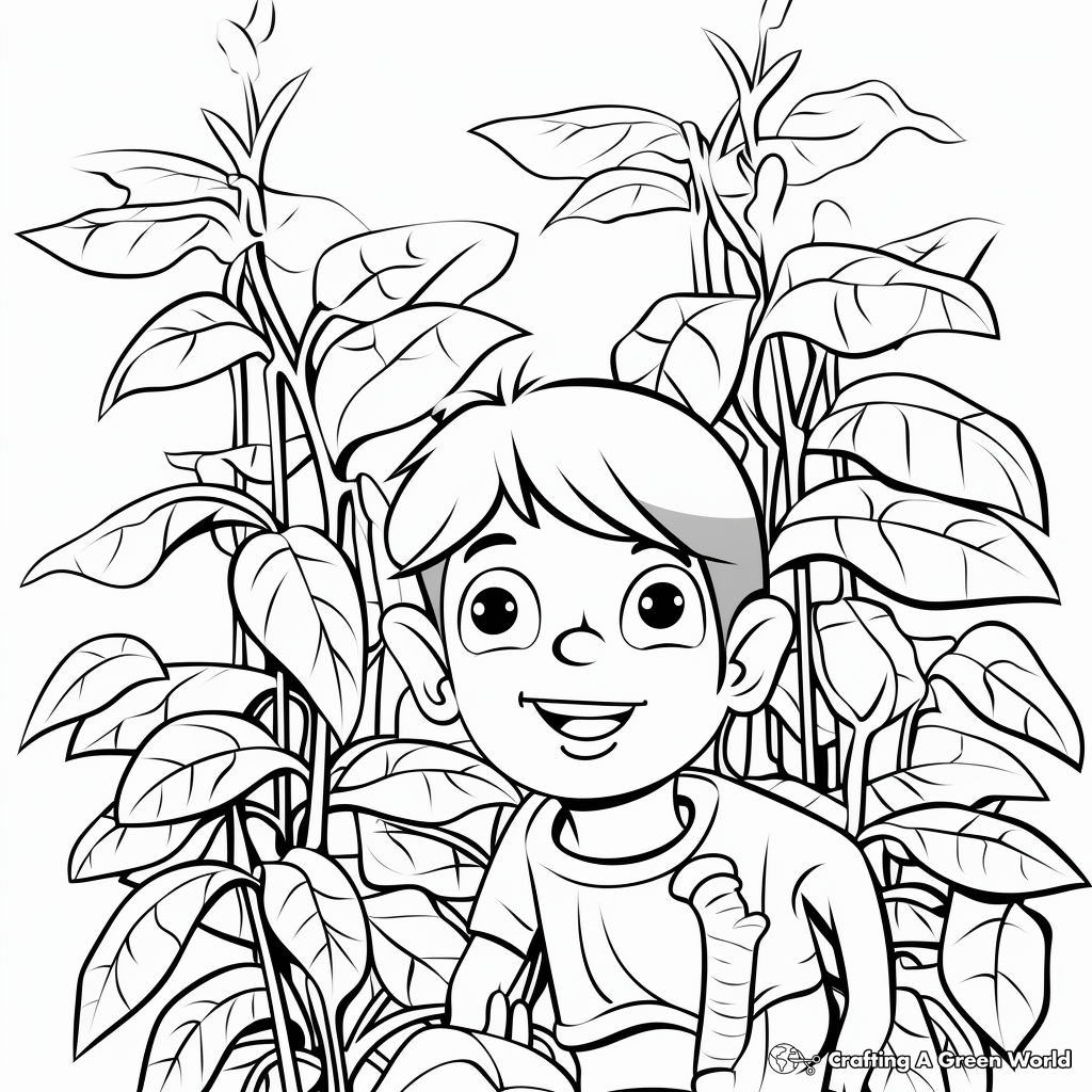 Philodendron Plants Coloring Pages for Kids 4