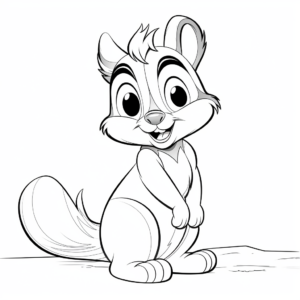 Picture-Perfect Chipmunk Pose Coloring Pages 1
