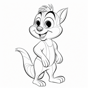 Picture-Perfect Chipmunk Pose Coloring Pages 3