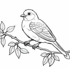 Pigeon with Olive Branch: Peace Concept Coloring Pages 2