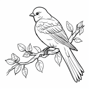 Pigeon with Olive Branch: Peace Concept Coloring Pages 4