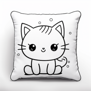 Pillow Cat Adventure Coloring Sheets 4