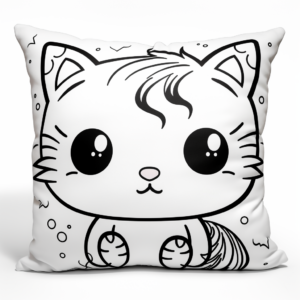 Pillow Cat in Dreamland: Dream-Scene Coloring Pages 3