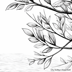 Pine Tree Needles Coloring Pages for Fall 1