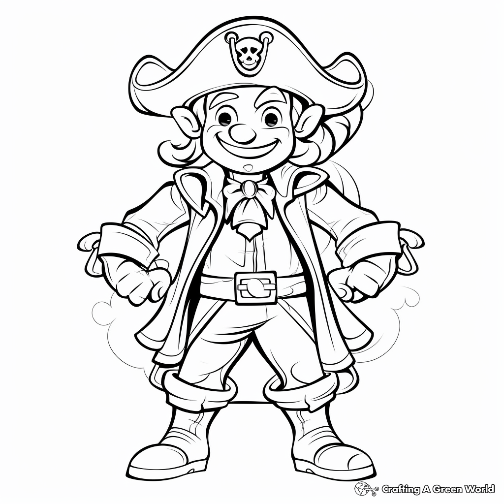 Pirate Captain Suit Coloring Pages 1