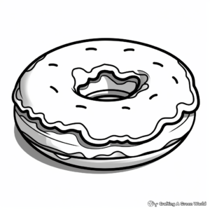 Plain Donut Coloring Pages for Minimalists 1